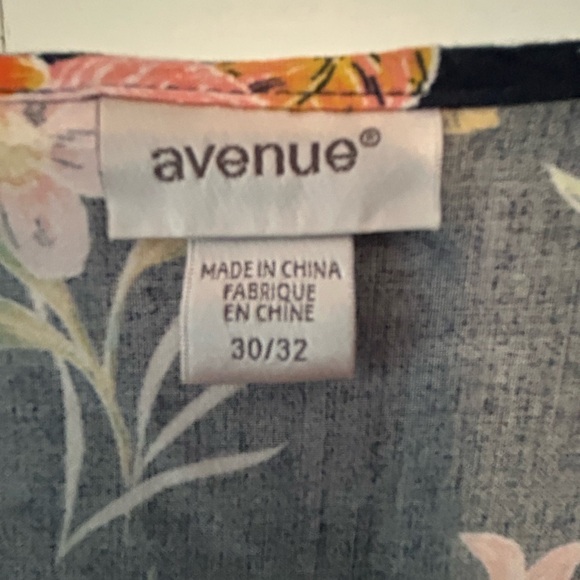 Avenue Yellow and Orange Ruffled Blouse - Picture 2 of 3